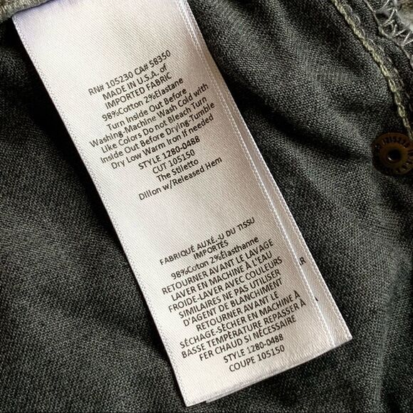 Current/Elliott The Stiletto Dillon Released Hem Jean Gray Size 28 - Picture 14 of 15